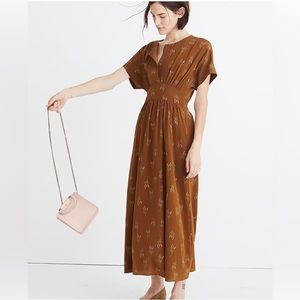 Madewell x No.6 Silk Kimono Dress in Wisteria Spray